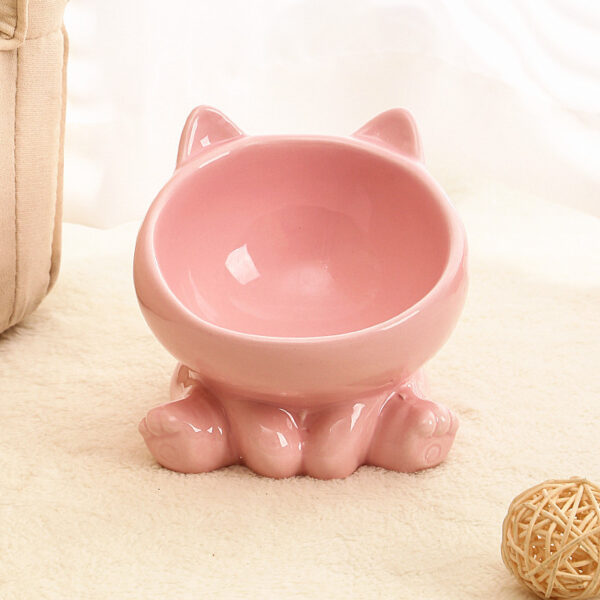 Ceramic Cat Bowl Cat Bowl Cat Food Bowl Neck Guard Oblique Mouth Dog Bowl Pet Bowl - Image 6