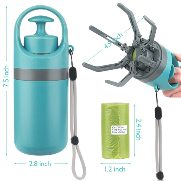 Portable Lightweight Dog Pooper Scooper With Built-in Poop Bag Dispenser Eight-claw Shovel For Pet Toilet Picker Pet Products - Image 7