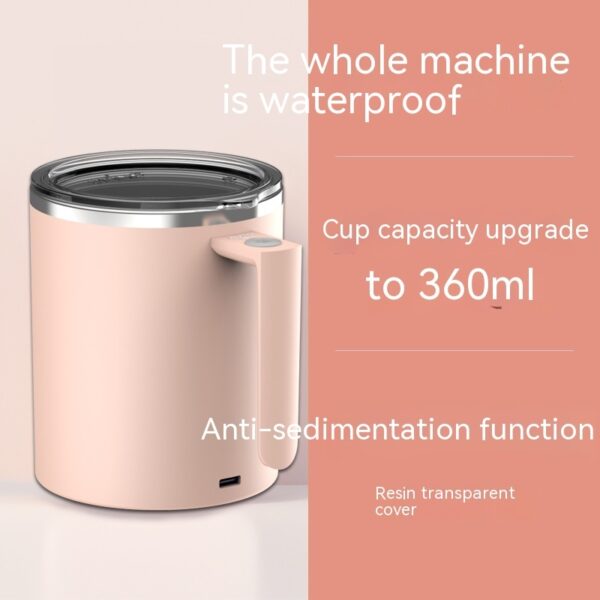 Portable Smart Magnetic Automatic Mixing Coffee Cup Rechargeable Rotating Home Office Travel Stirring Cup - Image 6