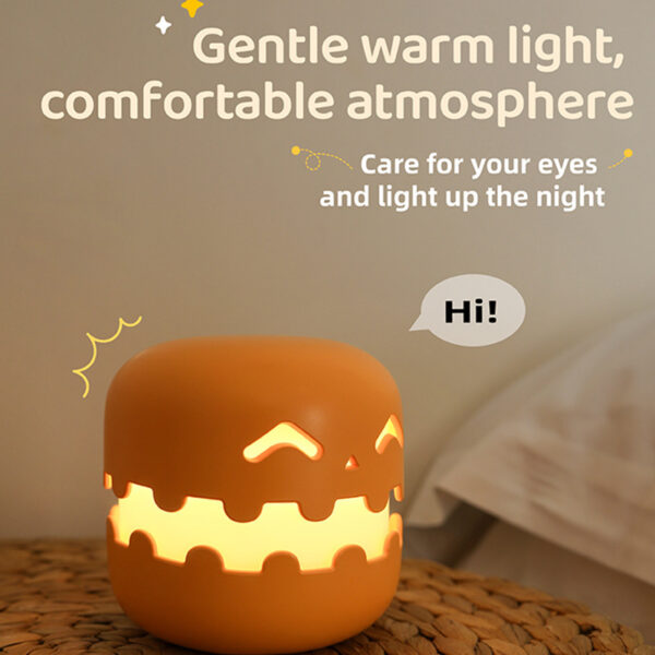 Pumpkin Lamp Bedside Halloween Funny Decoration Ambience Light For Bedrooms Living Room Decoration Kids Birthday Gift Halloween Decorations - Image 4